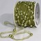 The Ribbon People Green Narrow Organdy Contemporary Craft Ribbon with Pearls 9.5mm x 27 Yards